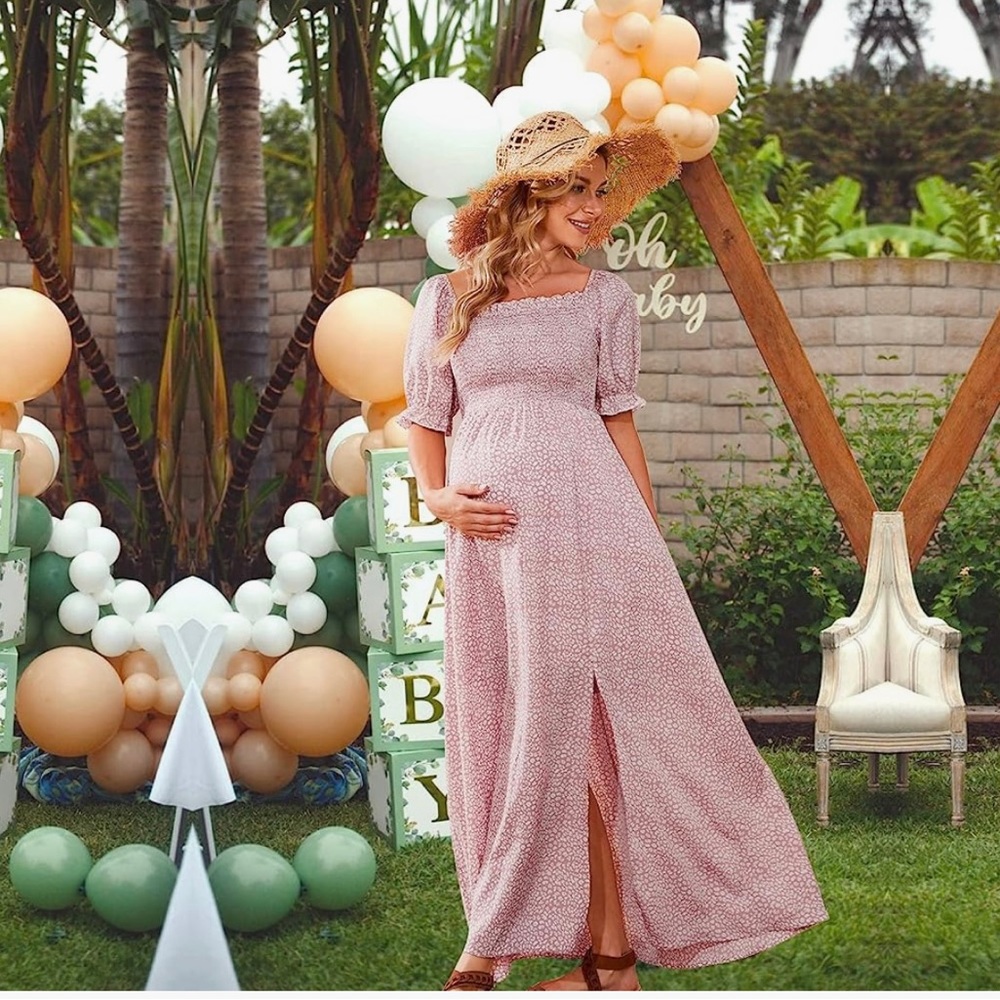 Boho Free Flowing Maternity Dress Sz M
